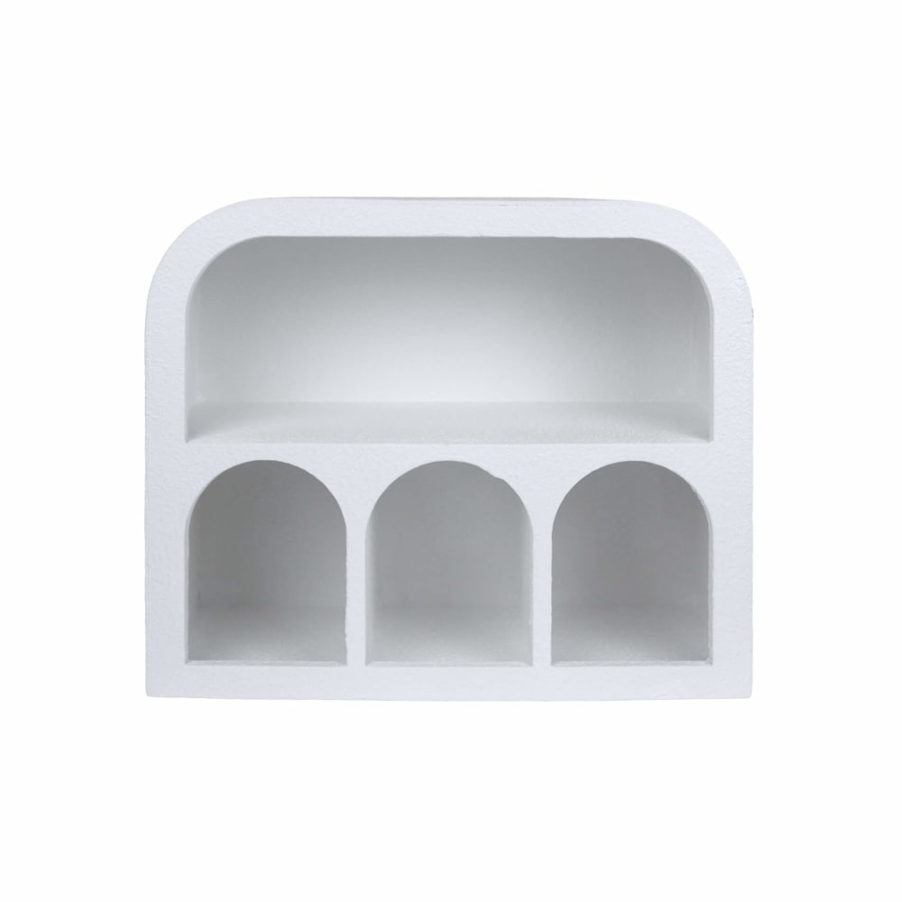 Étagère murale en mdf blanc 30,5x35,5x14