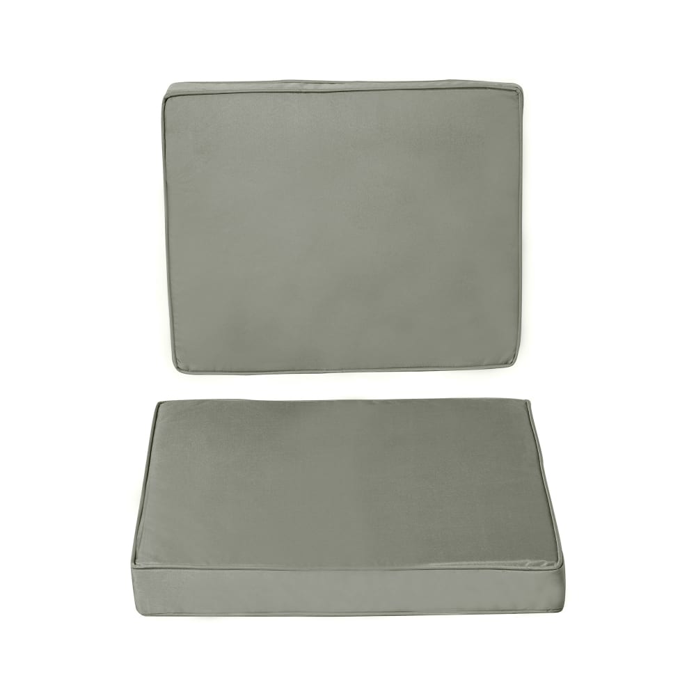 Coussins de chaise fauteuil de jardin déhoussable polyester gris foncé