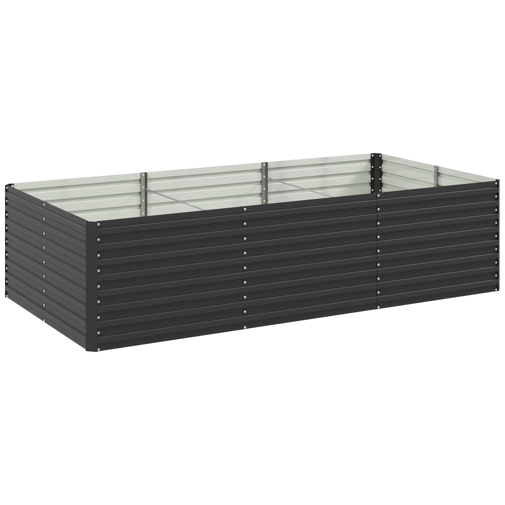 Jardinière extérieure surélevée galvanisée gris