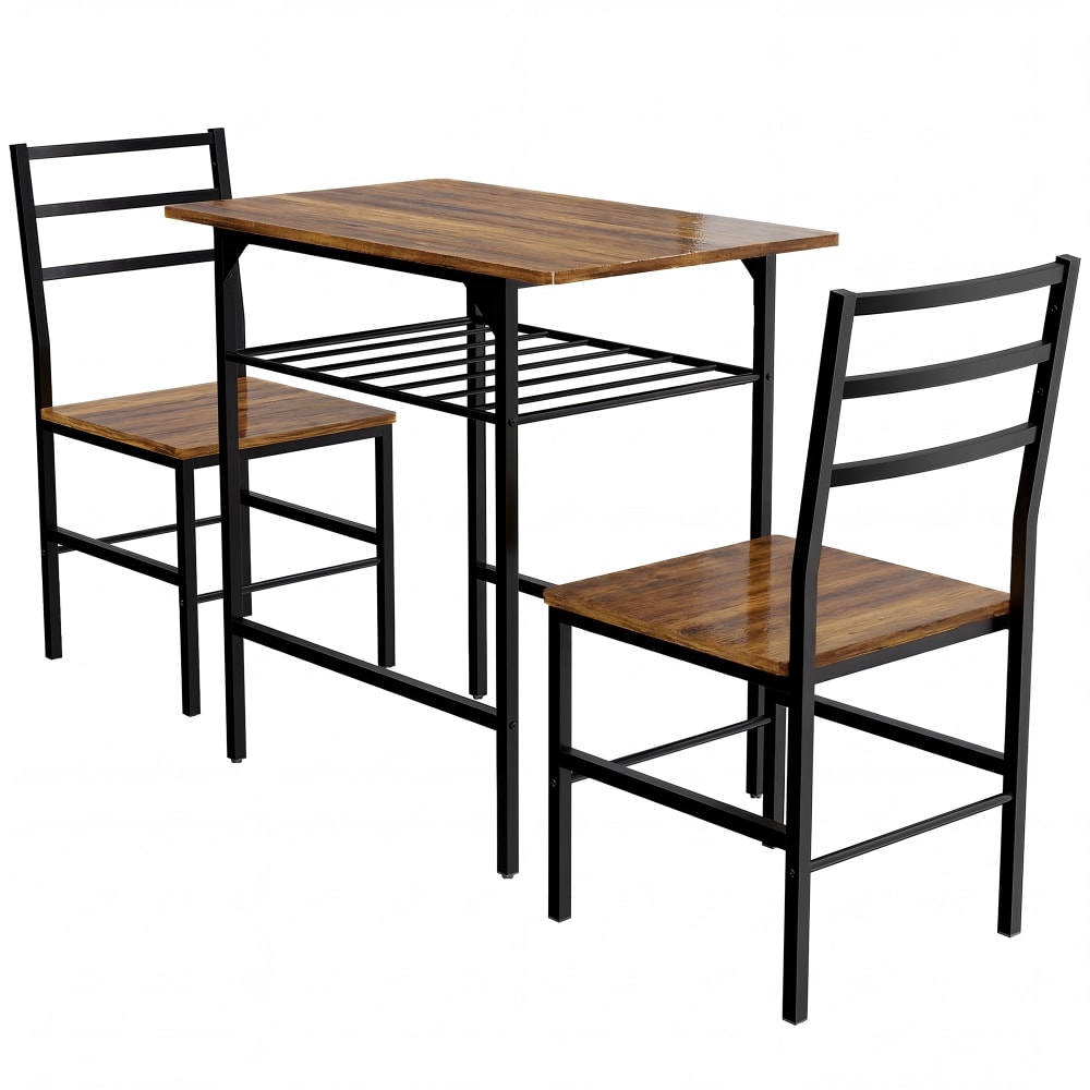 Ensemble table salle - bois brun