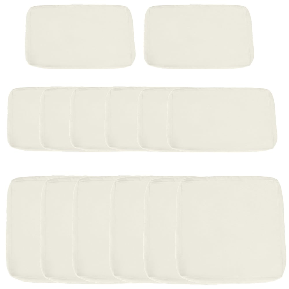 Housses rechange coussins - déperlant polyester crème