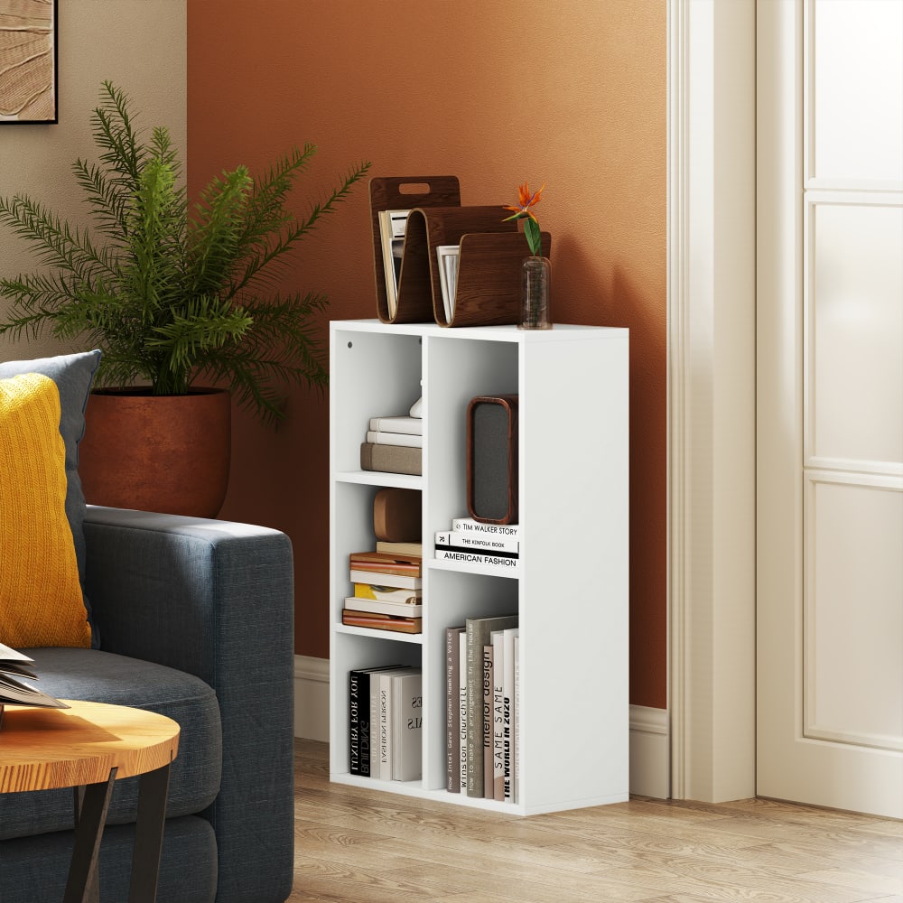 Bücherregal 5 Fächer, Aufbewahrung, Weiß - Maisons Du Monde