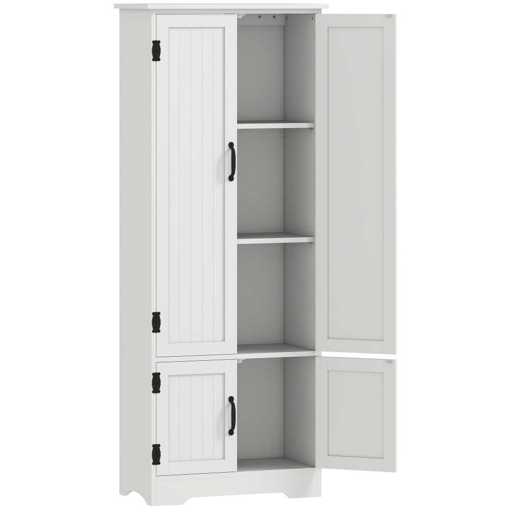 Armoire de cuisine multi-rangements 2 placards 3 étagères