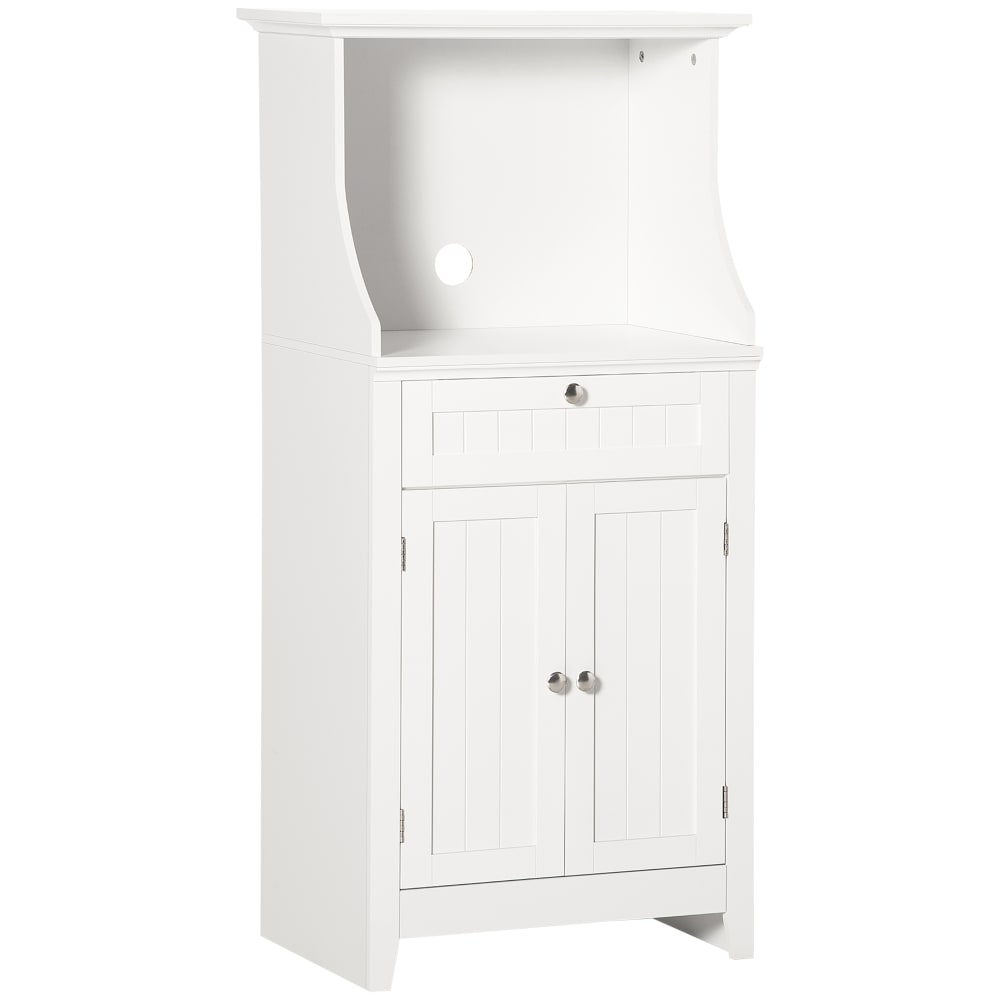 Armoire micro-ondes 2 portes mdf blanc