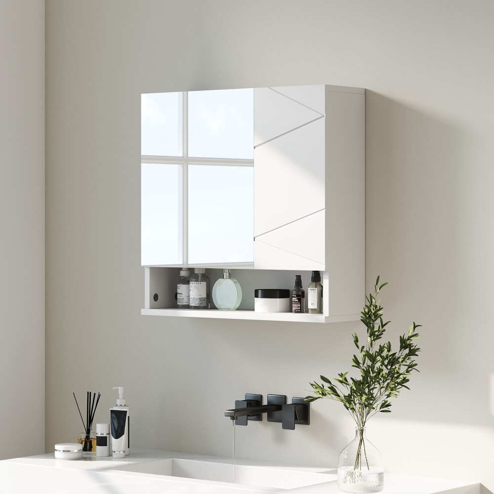 Bad-Spiegelschrank mit viel Stauraum, Weiß - Maisons Du Monde