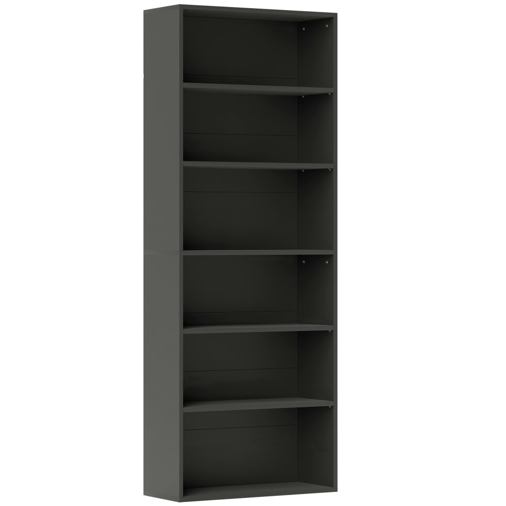 Bibliothèque 5 niveaux bois noir