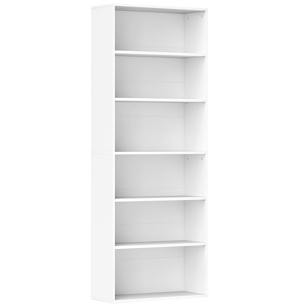 Bibliothèque 6 niveaux blanc