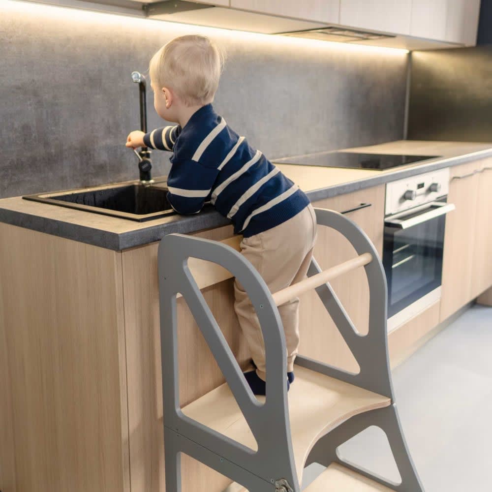 Montessori-Lernturm 2-in-1 aus Sperrholz - Maisons Du Monde