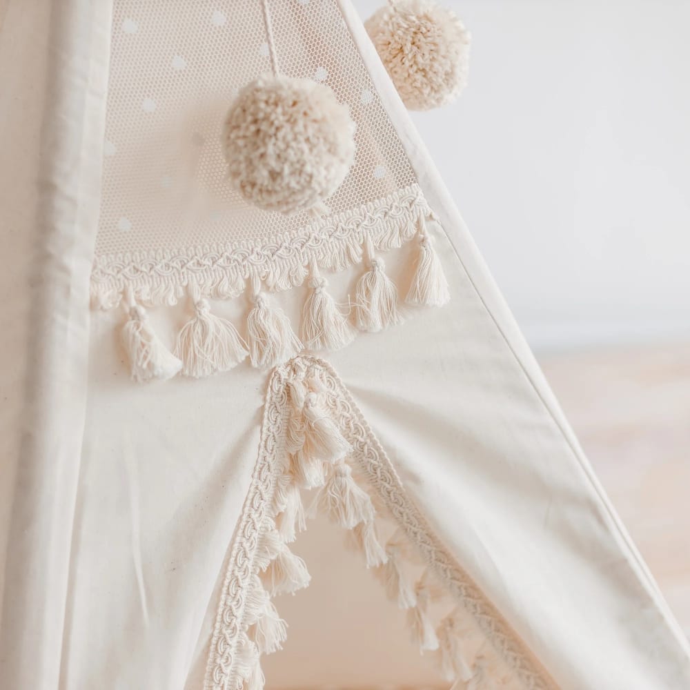 Tipi ohne Matte für Kinder aus Stoff Beige - Maisons Du Monde