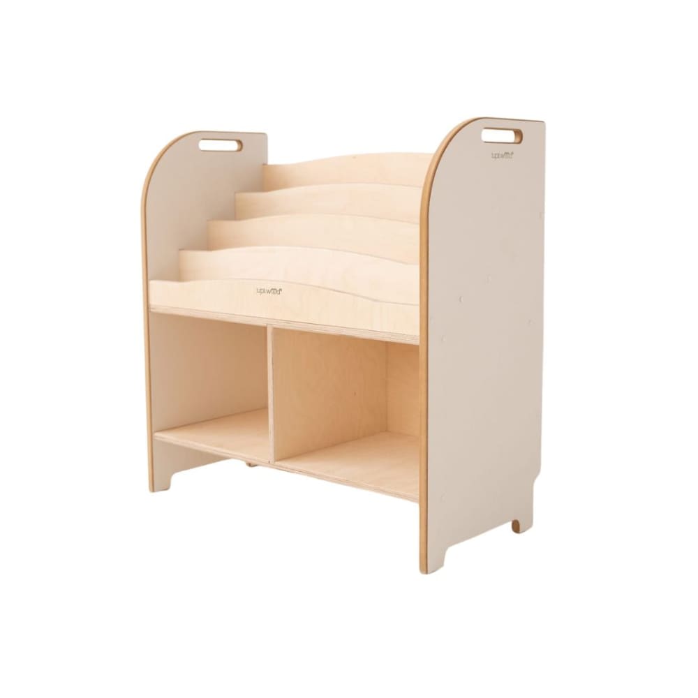 Bibliothèque Montessori pour enfant en bois blanc