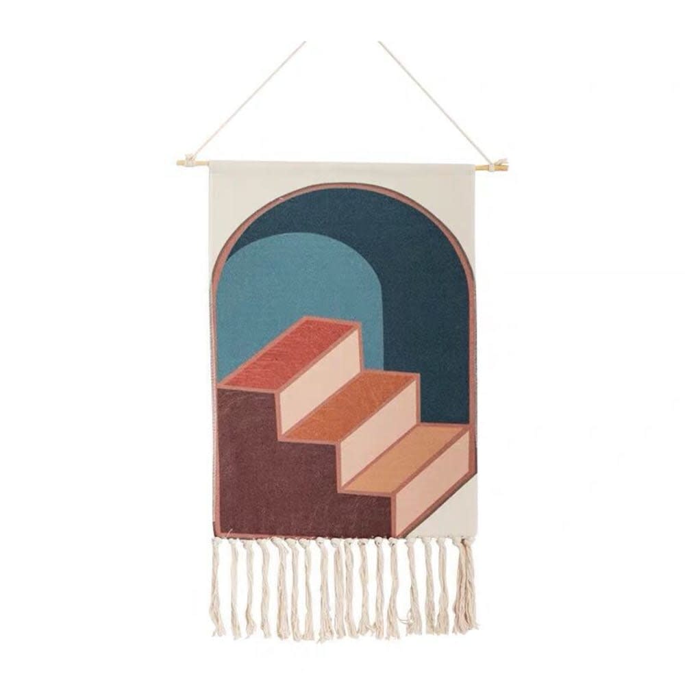 Tapis mural tissé pour enfant en coton et lin Jaipur
