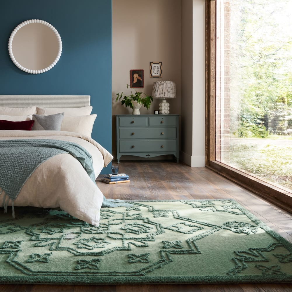 Tapis en laine vert clair 200x290cm — vue 3