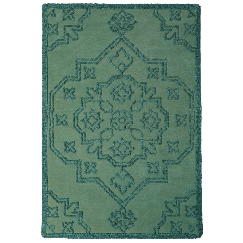 Tapis en laine vert clair