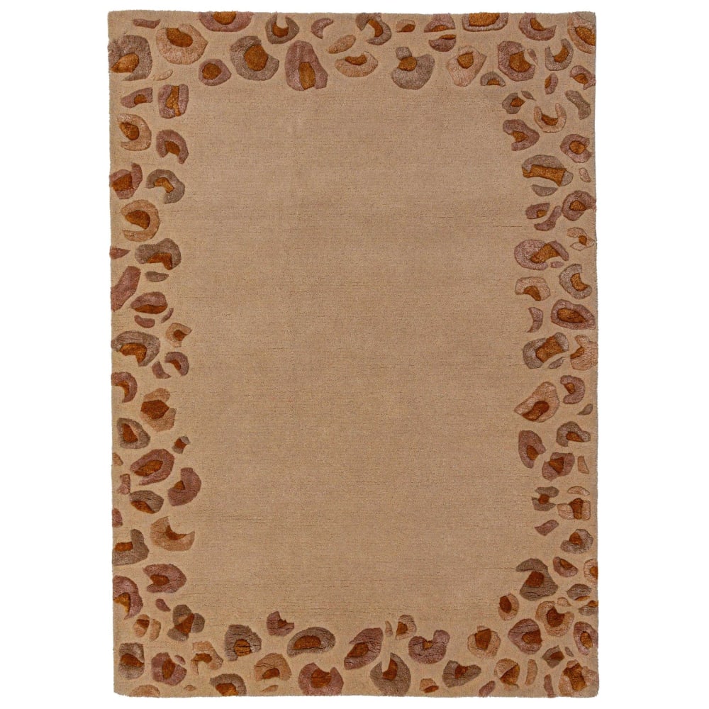 Tapis en laine beige