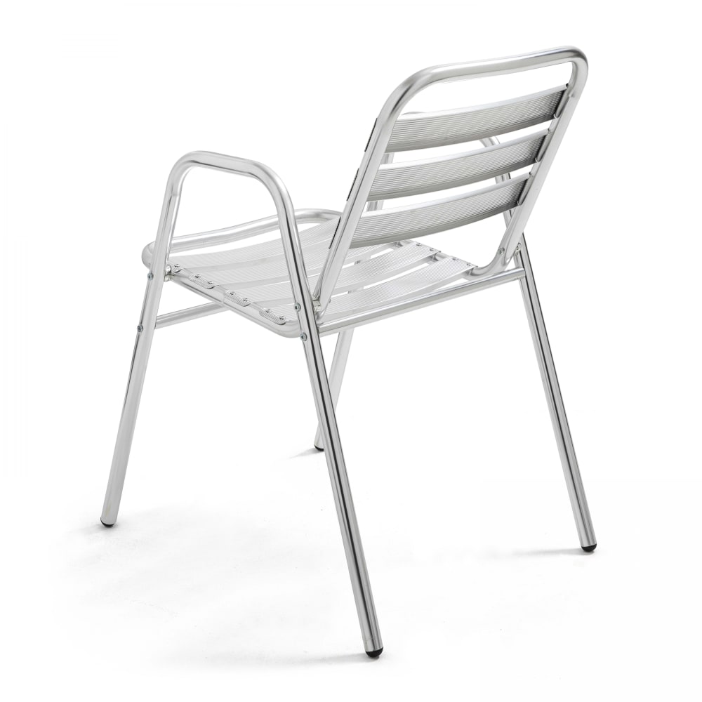 Stapelbarer Gartenstuhl aus Aluminium Hellgrau - Maisons Du Monde