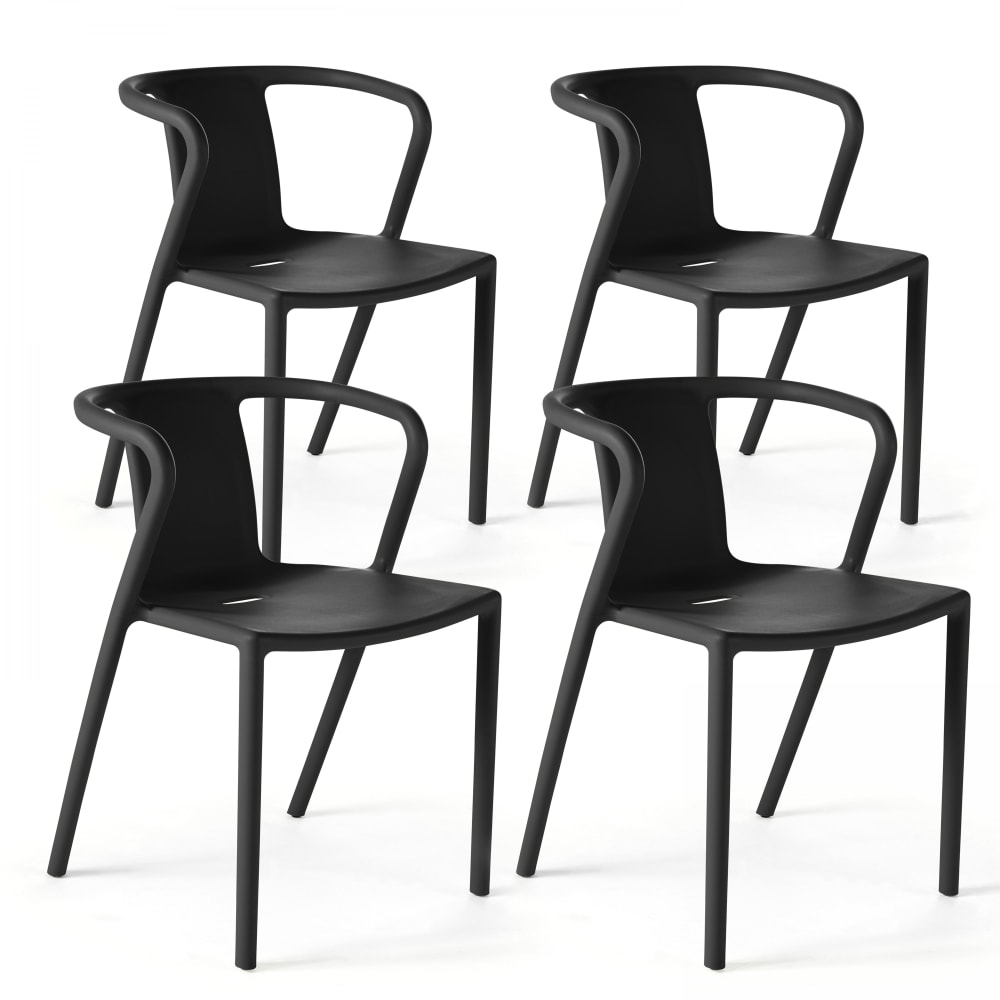 Lot de 4 chaises en plastique