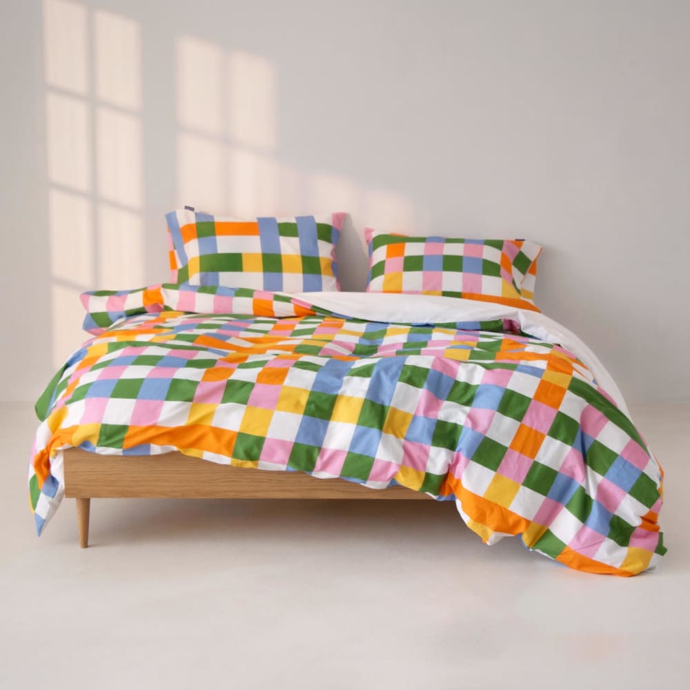 Housse de couette 100% Coton Multicolore 220x220 cm