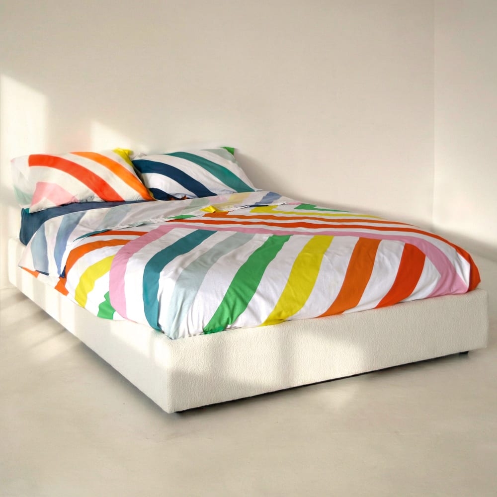 Oberlaken aus 100% Baumwolle 260x270 cm Mehrfarbig - Maisons Du