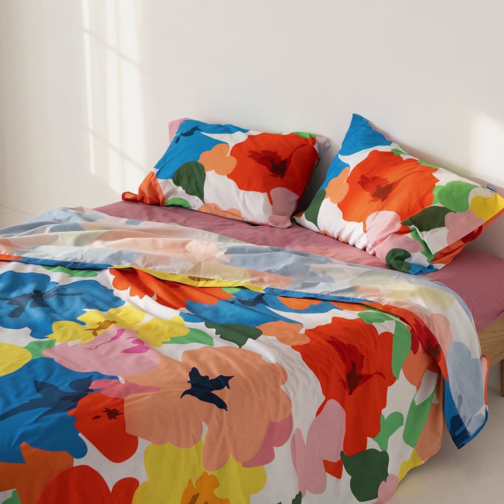 Drap 100% Coton Multicolore 160x270 cm Drap 100% Coton Multicolore 160x270 cm