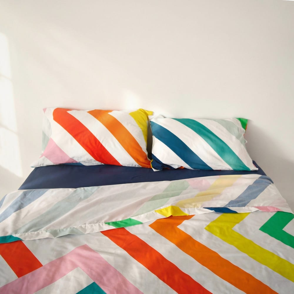 Happy Friday Oberlaken aus 100% Baumwolle 210x270 cm Mehrfarbig style modern Mehrfarbig Öko-Tex Zertifikat Baumwolle