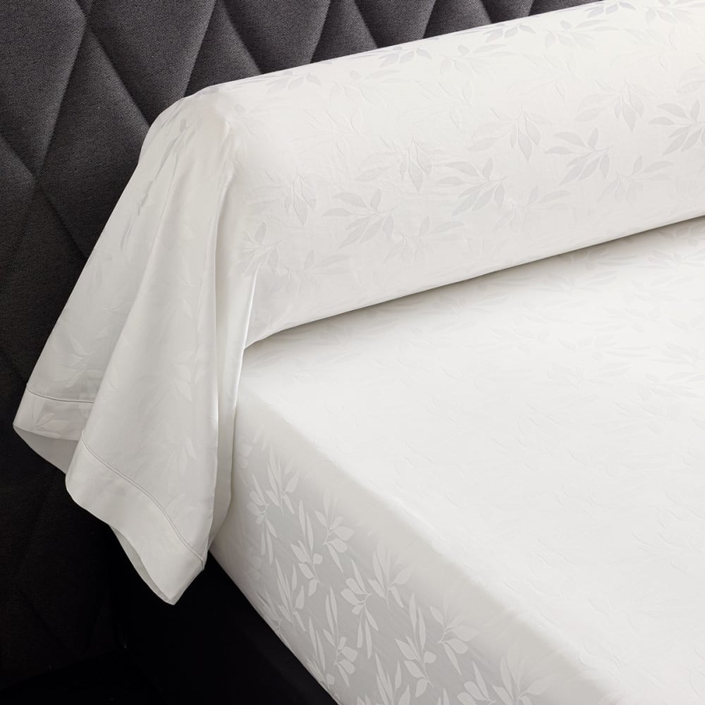 Taie de traversin satin blanc 43x210 cm