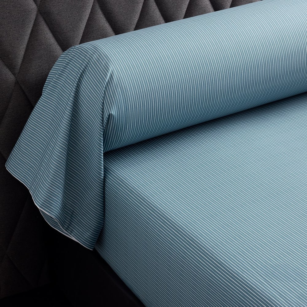 Taie de traversin satin bleu clair 43x210 cm