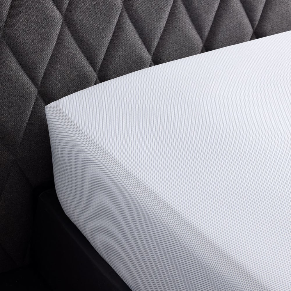 Drap housse satin bleu clair 90x200 cm