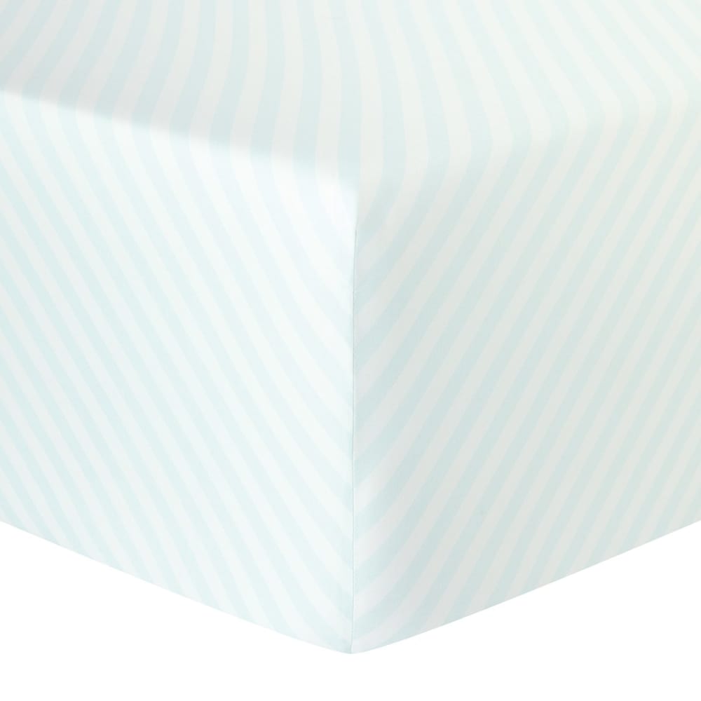 Drap housse percale bleu clair 180x200 cm — vue 3