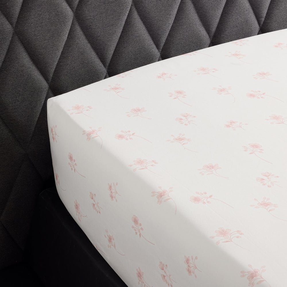 Drap housse percale blanc 90x190 cm