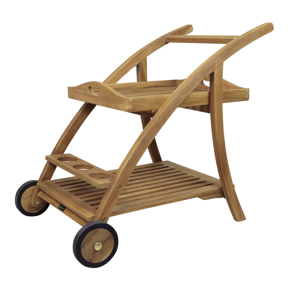 Axi Servierwagen mit abnehmbarem Tablett, Teak style modern Braun Holz