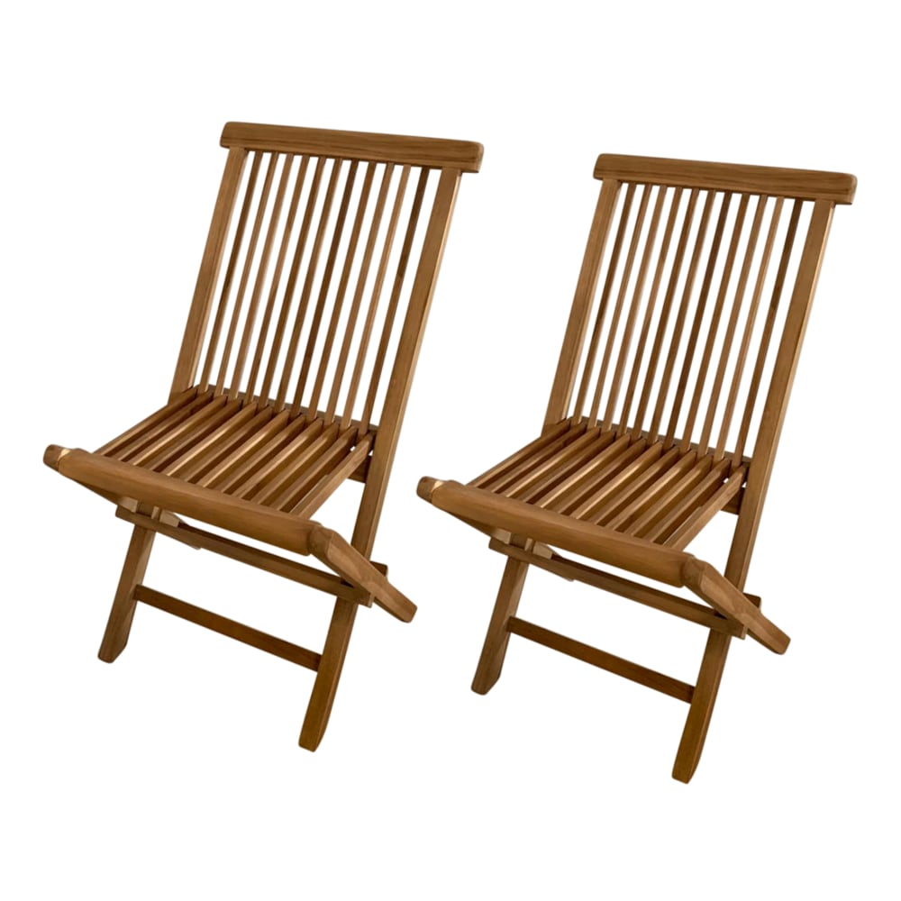 Chaises de jardin pliantes, - teak