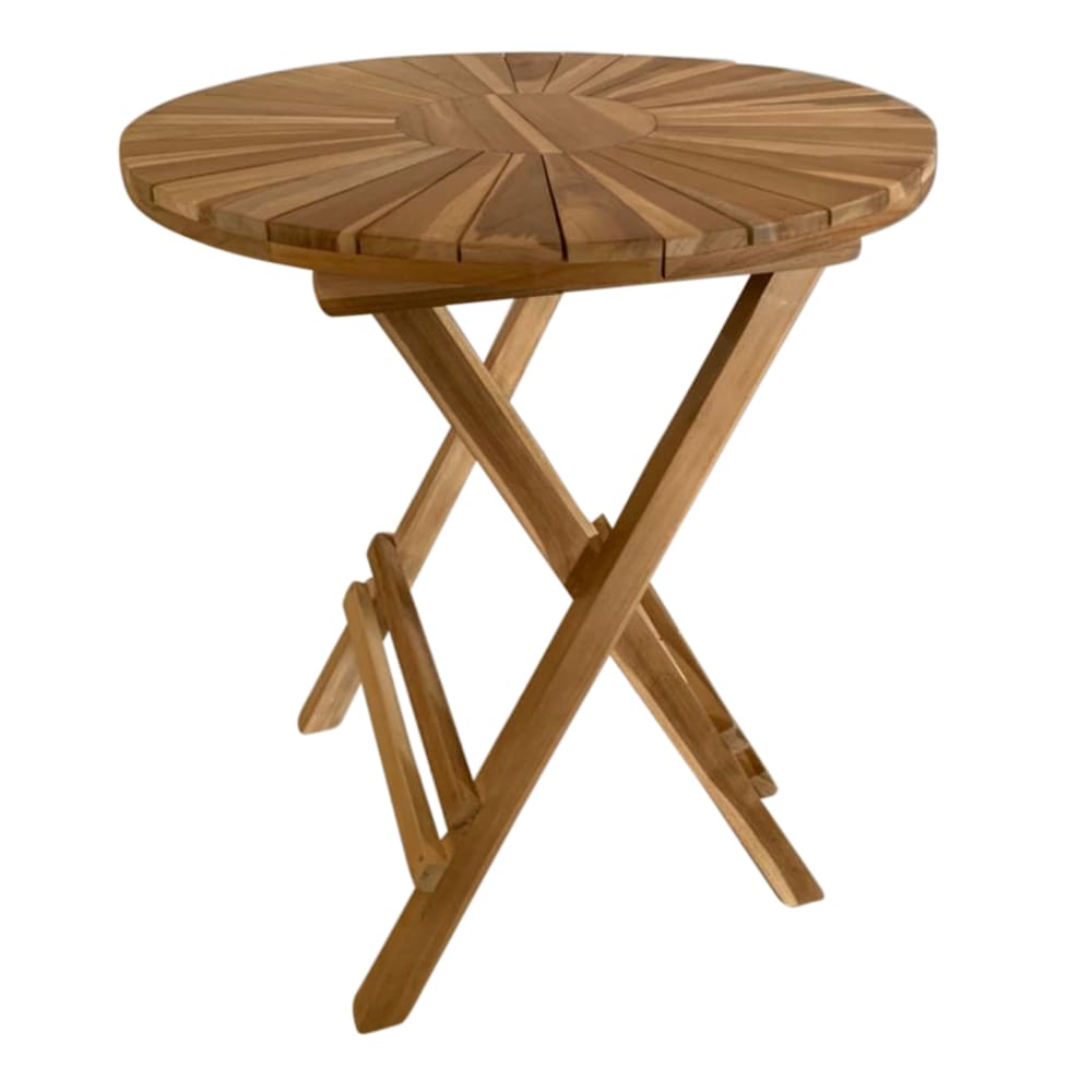 Table de jardin ronde - teak