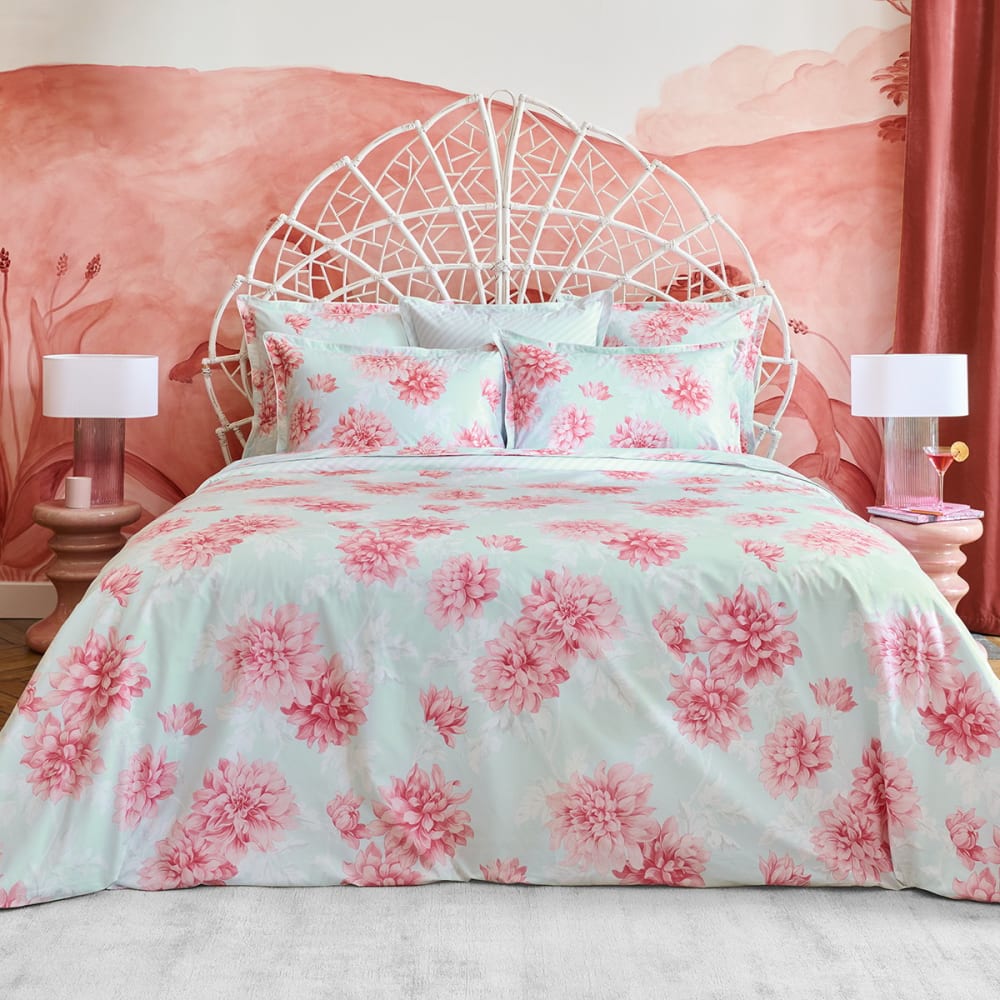 Housse de couette percale - bleu clair