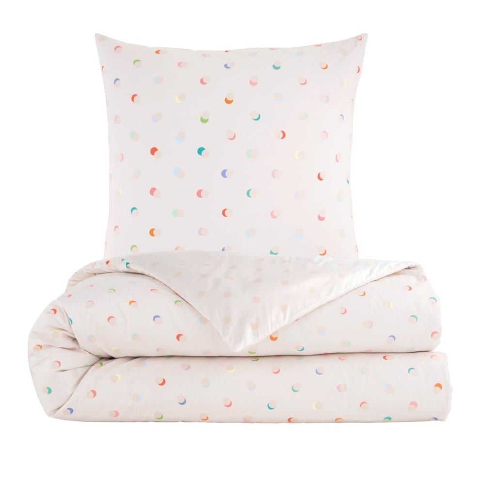 Parure de lit percale beige 200x200 + 2x65x65 cm — vue 4