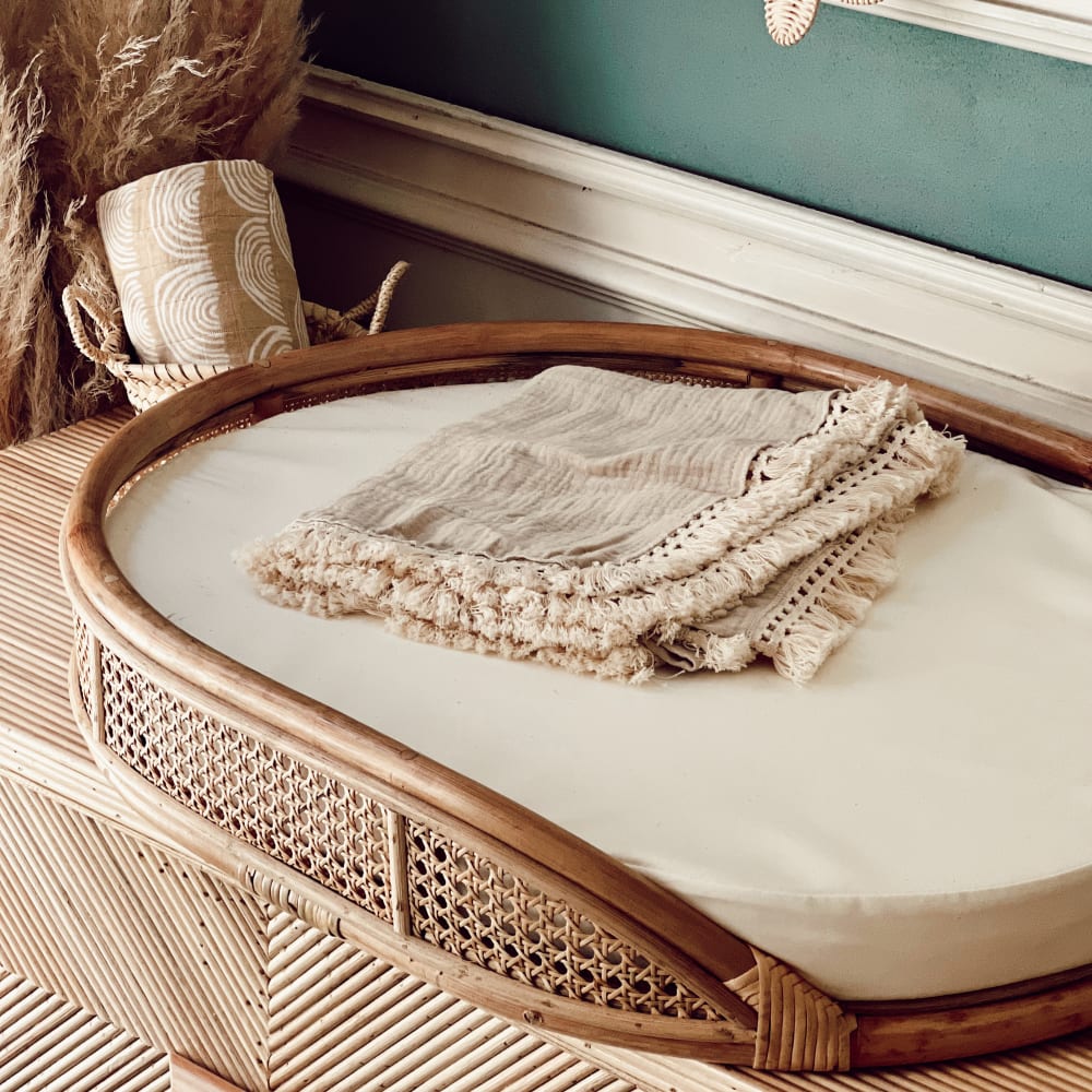 Panier à langer bébé en rotin