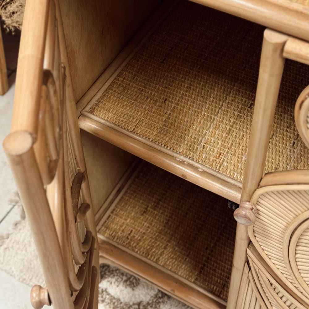 Cabinet de rangement en rotin (Terracotta) - Image 2