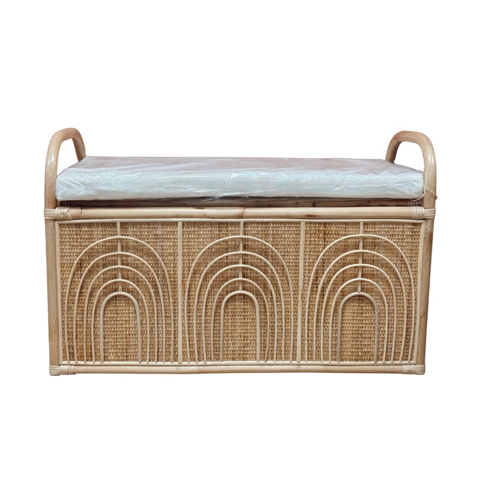 Coffre de rangement en rotin (Terracotta) - Image 1