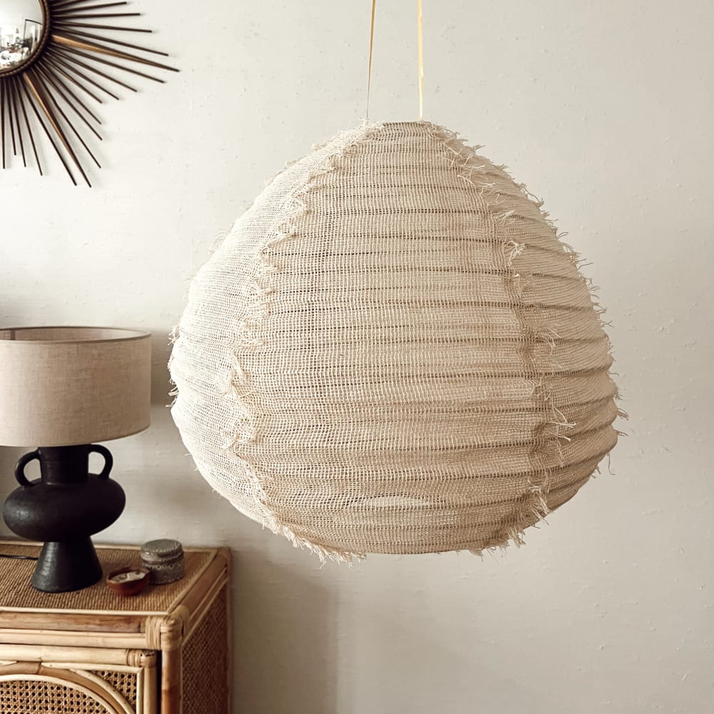 Suspension en lin écru 70x63cm — vue 3
