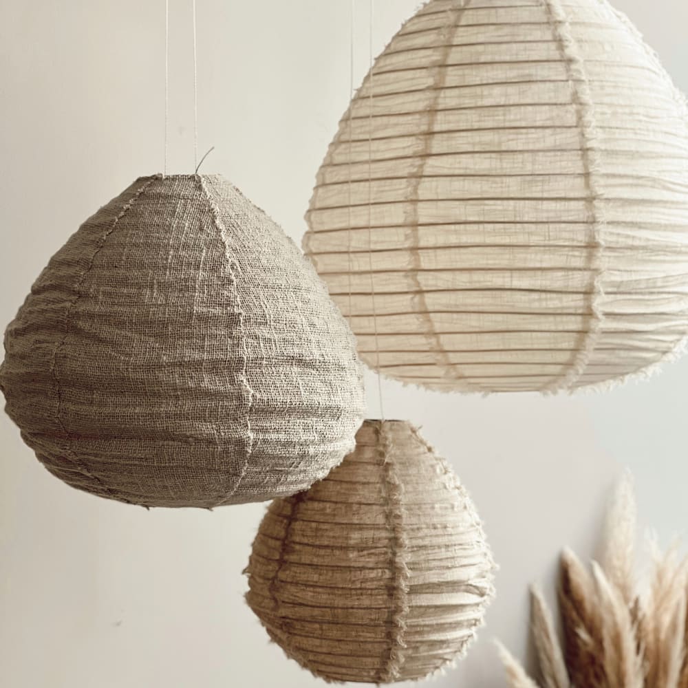 Suspension en lin écru 70x63cm — vue 4
