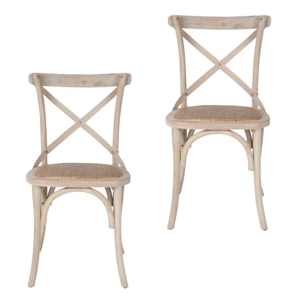 Lot de 2 chaises en bois - massif