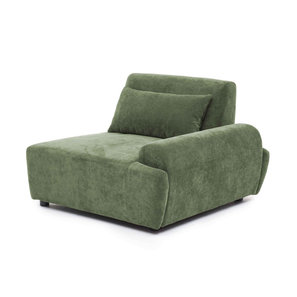 Fauteuil gauche canapé modulable dossier ajustable 109 cm vert