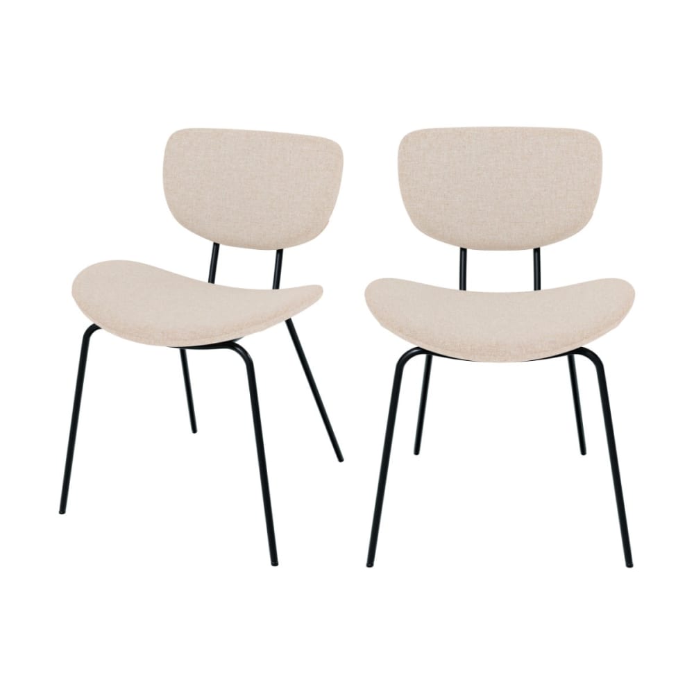 Lot de 2 chaises en tissu