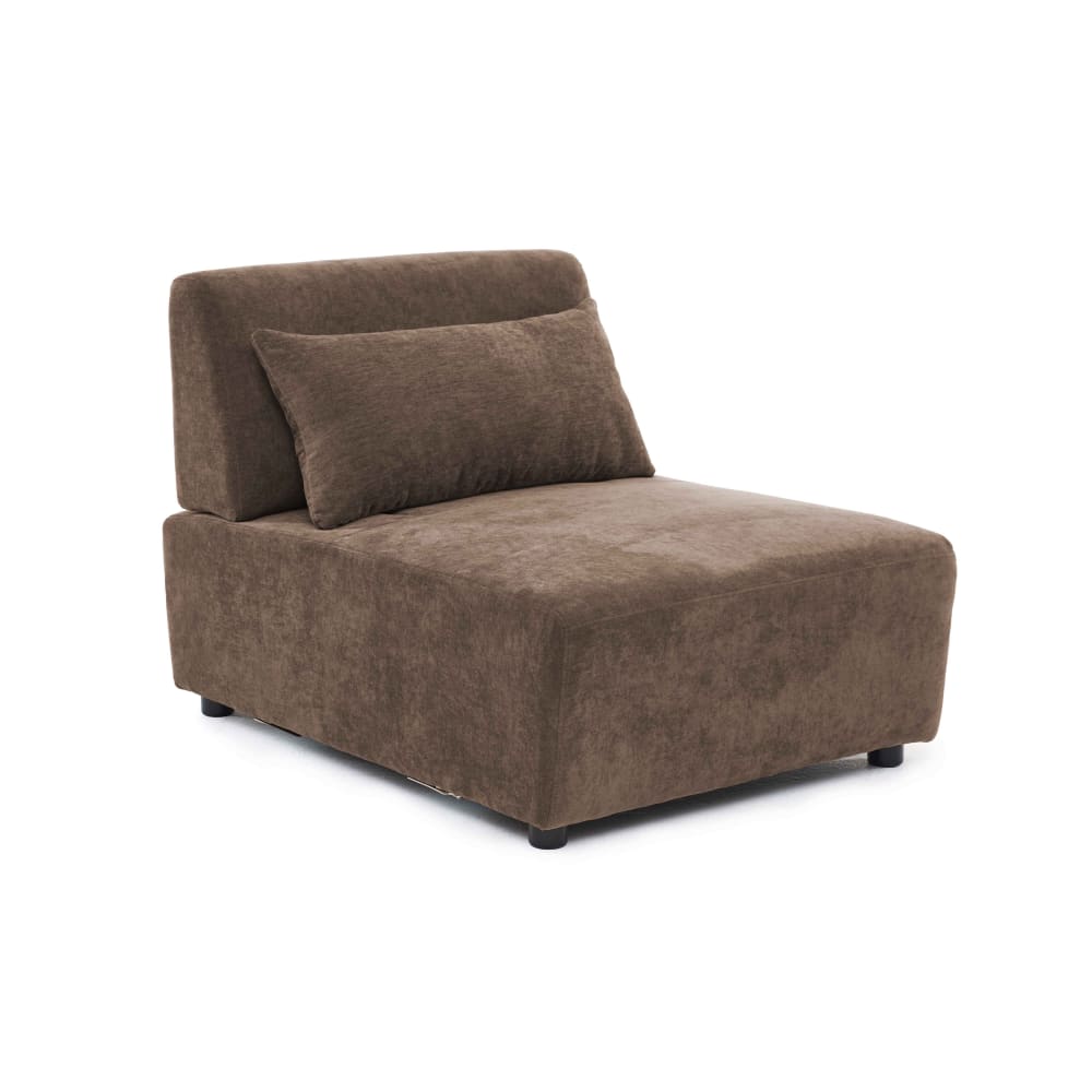 Fauteuil pour canapé modulable dossier ajustable 85 cm chocolat