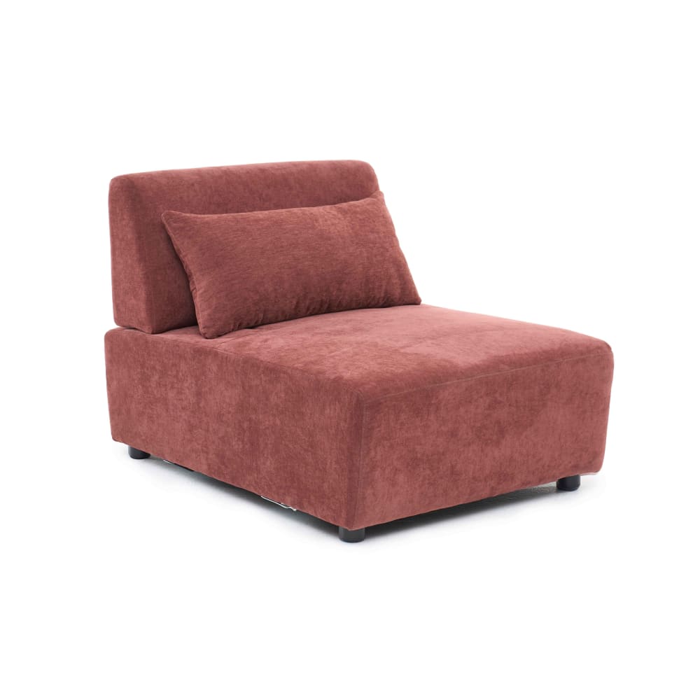 Fauteuil pour canapé modulable dossier ajustable 85 cm rouge brûlé