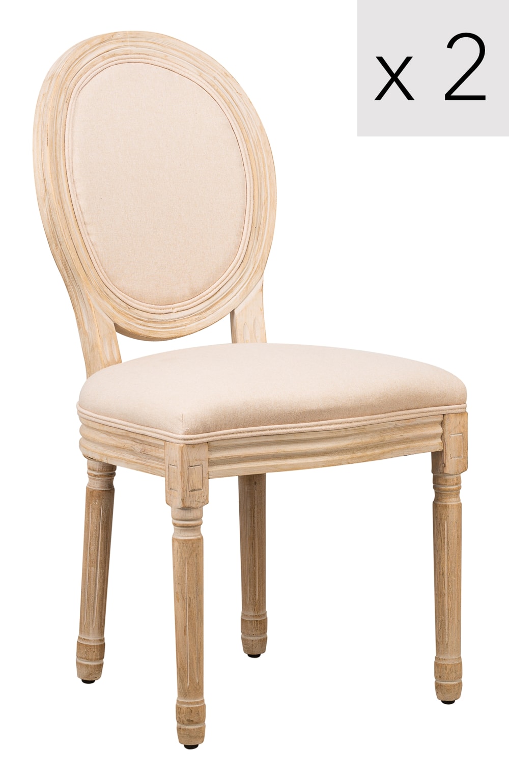 Lot 2 chaises salle - bois assise
