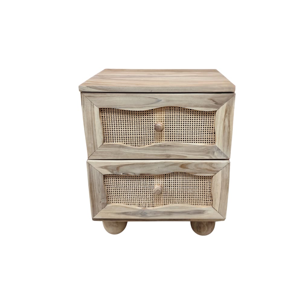 Table de chevet en rotin
