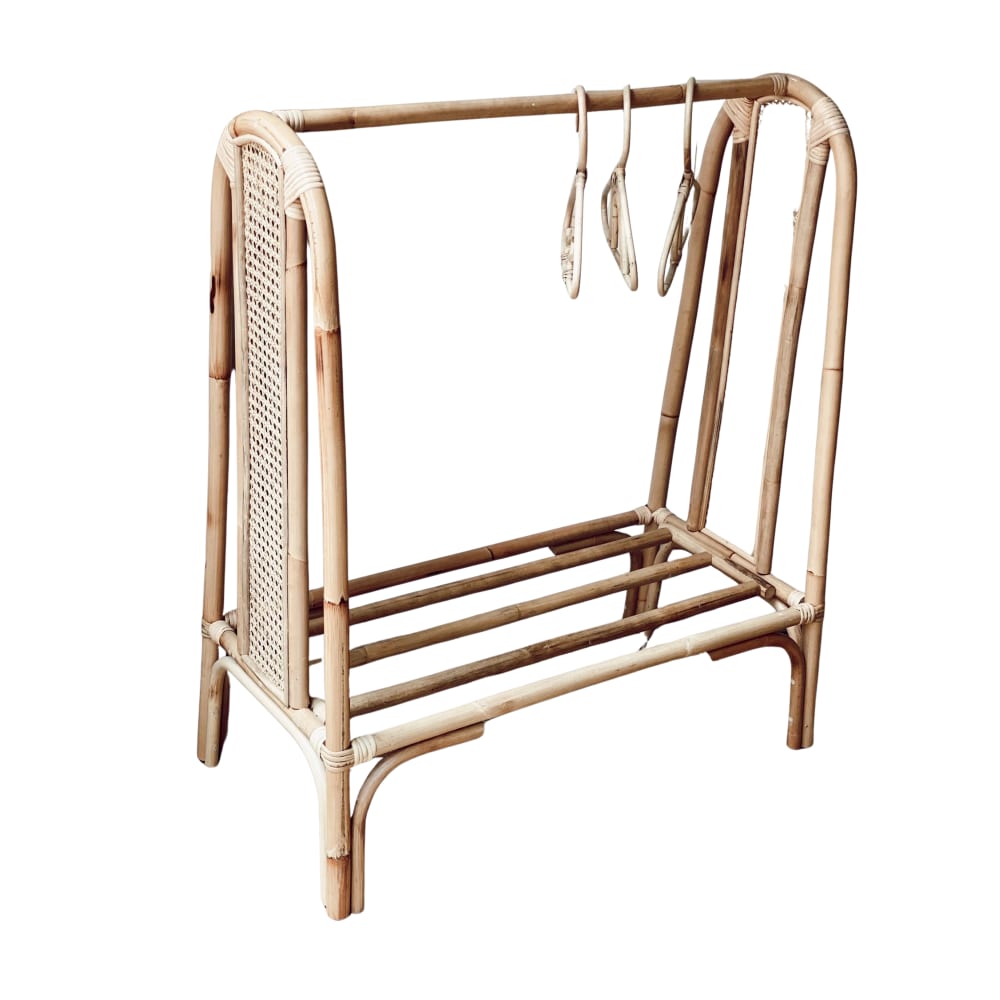 Portant à vêtements enfant en rotin (Terracotta) - Image 1