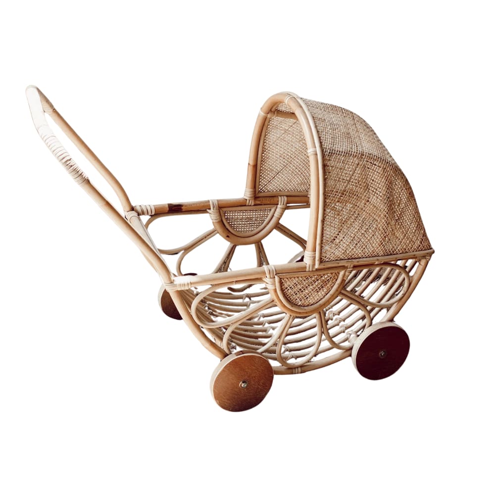Landeau enfant en rotin