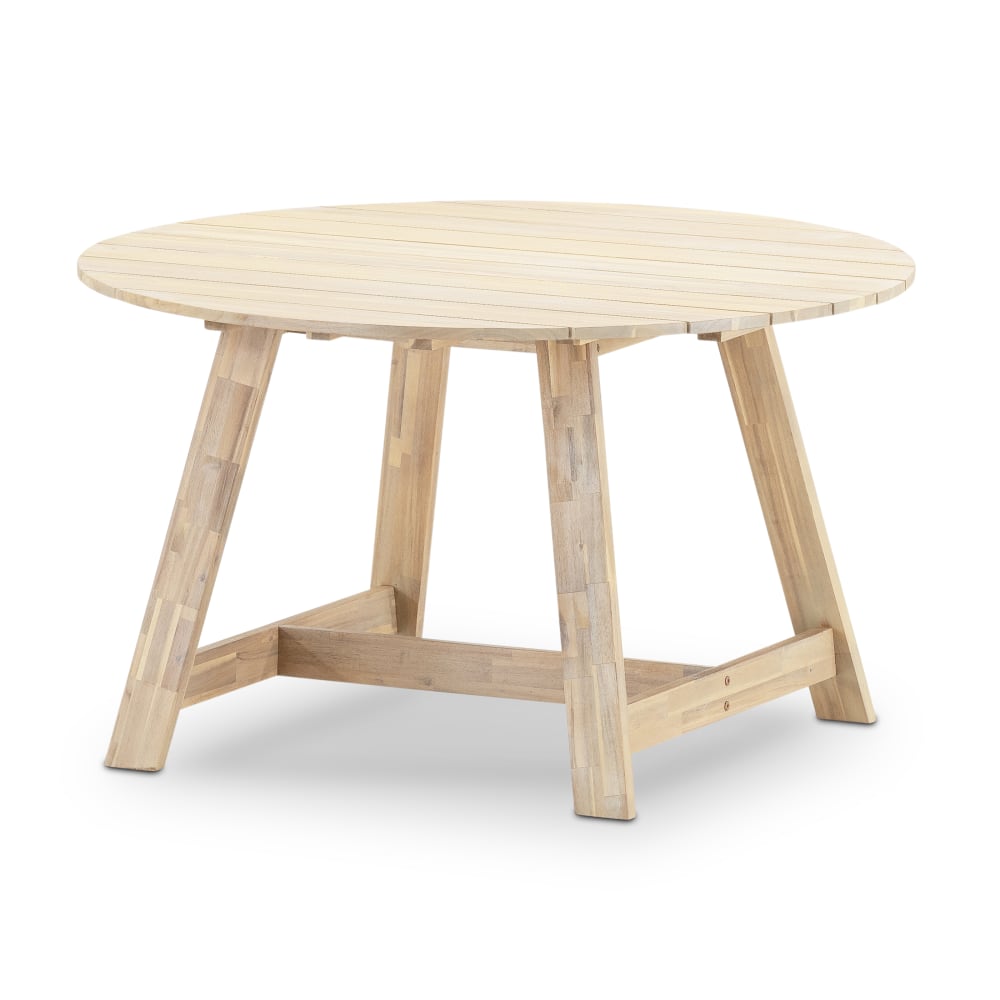 Set aus rundem Tisch und 4 Holzstühlen D130 - Maisons Du Monde