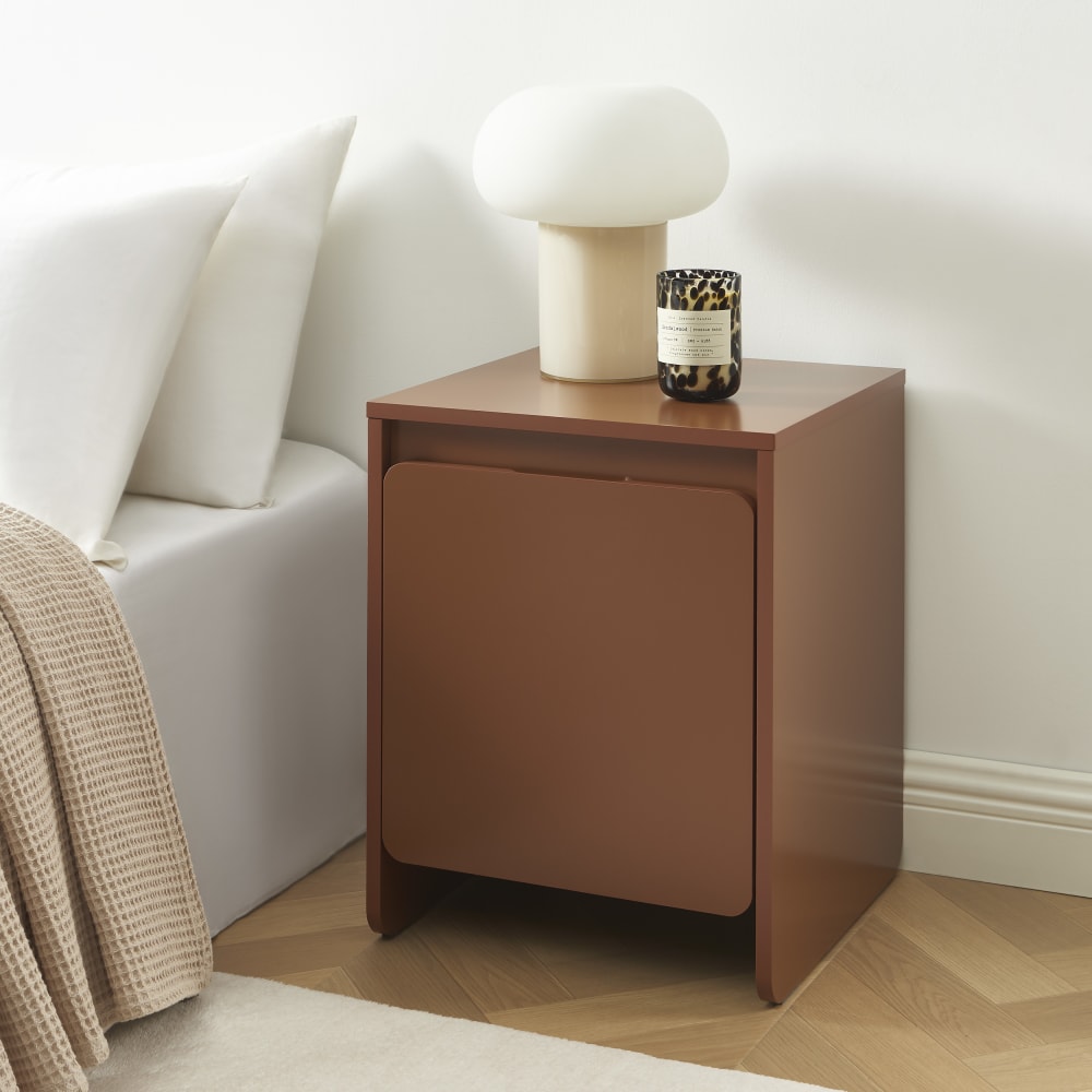 Table de chevet marron chocolat